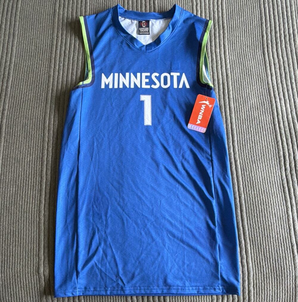 Gameday Greats Minnesota Lynx Miller #1 Women’s XS Jersey Blue/White/Green